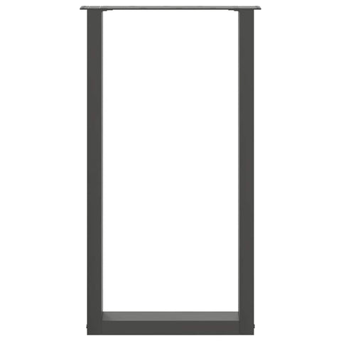 vidaXL Bar Table Legs U-Shaped 2 pcs Anthracite 50x(90-91) cm Steel