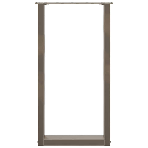 vidaXL Bar Table Legs U-Shaped 2 pcs Natural Steel 50x(90-91) cm Steel