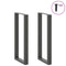 vidaXL Bar Table Legs U-Shaped 2 pcs Anthracite 50x(100-101) cm Steel