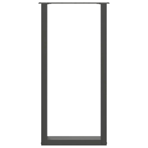 vidaXL Bar Table Legs U-Shaped 2 pcs Anthracite 50x(100-101) cm Steel