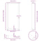 vidaXL Bar Table Legs U-Shaped 2 pcs Anthracite 50x(100-101) cm Steel