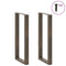vidaXL Bar Table Legs U-Shaped 2 pcs Natural Steel 50x(100-101) cm Steel