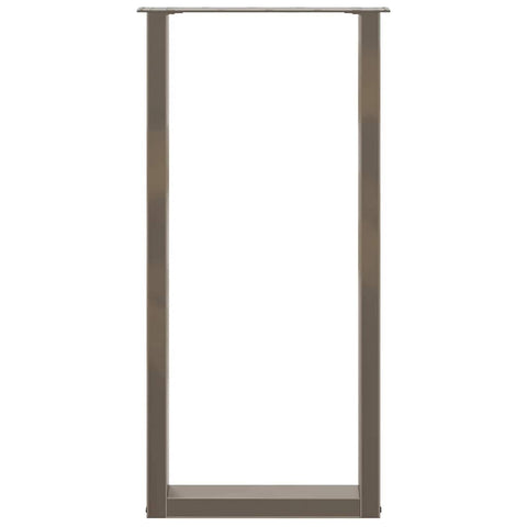 vidaXL Bar Table Legs U-Shaped 2 pcs Natural Steel 50x(100-101) cm Steel