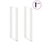 vidaXL Bar Table Legs U-Shaped 2 pcs White 50x(110-111) cm Steel