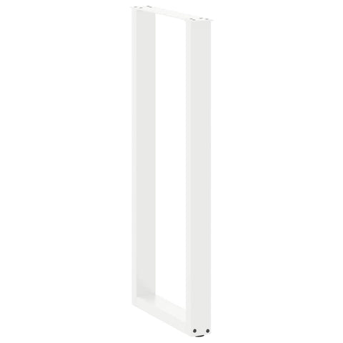vidaXL Bar Table Legs U-Shaped 2 pcs White 50x(110-111) cm Steel