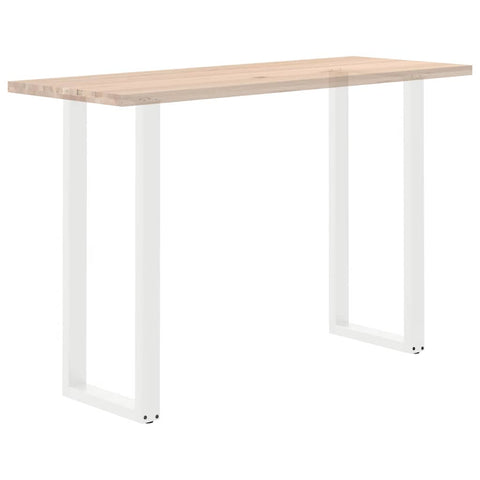 vidaXL Bar Table Legs U-Shaped 2 pcs White 50x(110-111) cm Steel