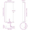 vidaXL Bar Table Legs U-Shaped 2 pcs White 50x(110-111) cm Steel