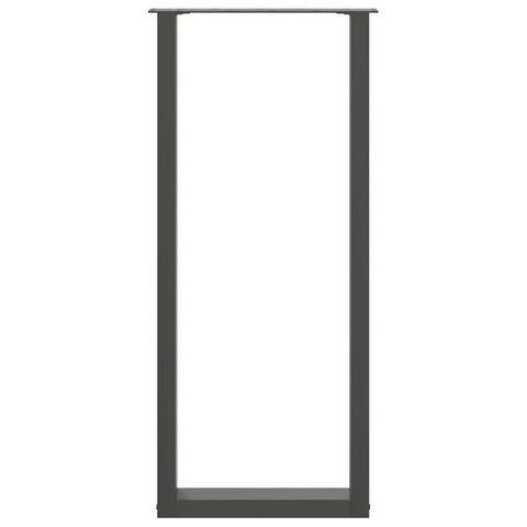 vidaXL Bar Table Legs U-Shaped 2 pcs Anthracite 50x(110-111) cm Steel