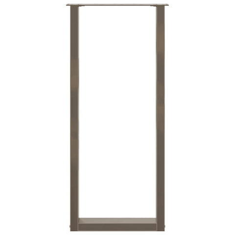 vidaXL Bar Table Legs U-Shaped 2 pcs Natural Steel 50x(110-111) cm Steel