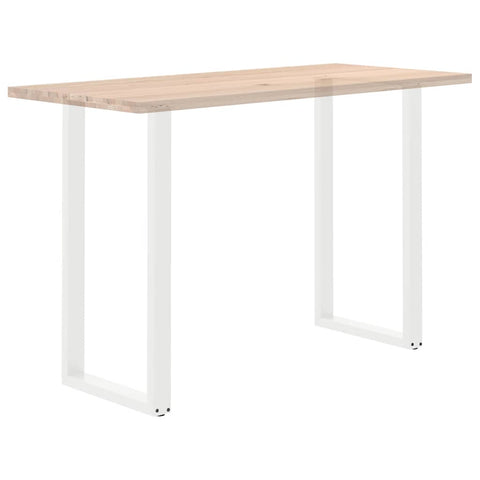 vidaXL Bar Table Legs U-Shaped 2 pcs White 60x(110-111) cm Steel