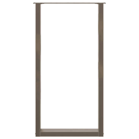 vidaXL Bar Table Legs U-Shaped 2 pcs Natural Steel 60x(110-111) cm Steel