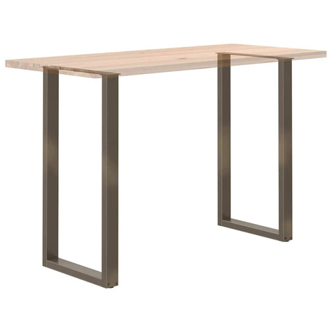vidaXL Bar Table Legs U-Shaped 2 pcs Natural Steel 60x(110-111) cm Steel