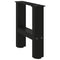vidaXL Coffee Table Legs Black 2 pcs 30x(30-31) cm Steel