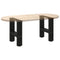 vidaXL Coffee Table Legs Black 2 pcs 30x(30-31) cm Steel