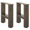 vidaXL Coffee Table Legs Natural Steel 2 pcs 30x(30-31) cm Steel