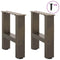 vidaXL Coffee Table Legs Natural Steel 2 pcs 30x(30-31) cm Steel
