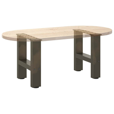 vidaXL Coffee Table Legs Natural Steel 2 pcs 30x(30-31) cm Steel