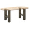 vidaXL Coffee Table Legs Natural Steel 2 pcs 30x(30-31) cm Steel