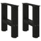 vidaXL Coffee Table Legs Black 2 pcs 40x(30-31) cm Steel