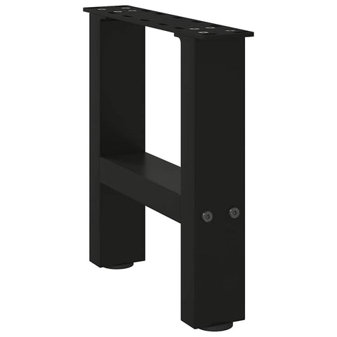 vidaXL Coffee Table Legs Black 2 pcs 40x(30-31) cm Steel
