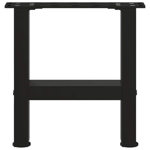 vidaXL Coffee Table Legs Black 2 pcs 40x(30-31) cm Steel