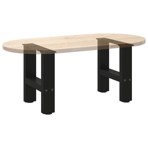 vidaXL Coffee Table Legs Black 2 pcs 40x(30-31) cm Steel