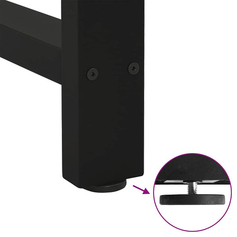 vidaXL Coffee Table Legs Black 2 pcs 40x(30-31) cm Steel