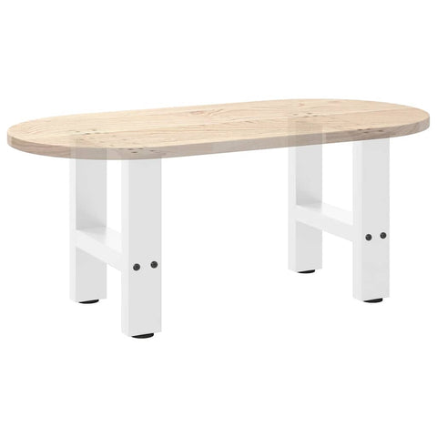 vidaXL Coffee Table Legs White 2 pcs 40x(30-31) cm Steel