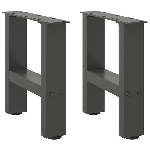 vidaXL Coffee Table Legs Anthracite 2 pcs 40x(30-31) cm Steel