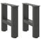 vidaXL Coffee Table Legs Anthracite 2 pcs 40x(30-31) cm Steel