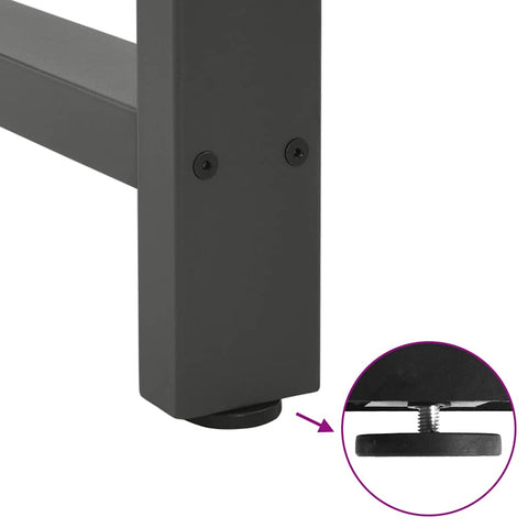 vidaXL Coffee Table Legs Anthracite 2 pcs 40x(30-31) cm Steel