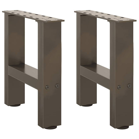 vidaXL Coffee Table Legs Natural Steel 2 pcs 40x(30-31) cm Steel
