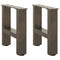 vidaXL Coffee Table Legs Natural Steel 2 pcs 40x(30-31) cm Steel