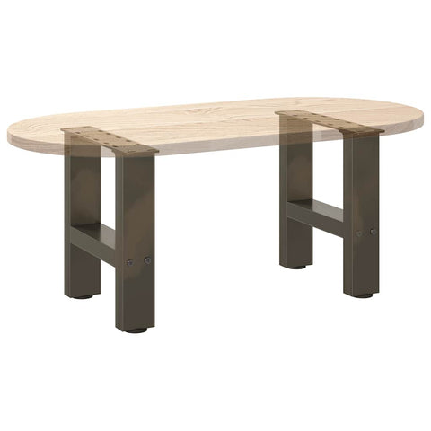 vidaXL Coffee Table Legs Natural Steel 2 pcs 40x(30-31) cm Steel