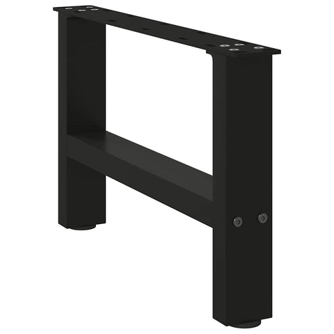 vidaXL Coffee Table Legs Black 2 pcs 50x(30-31) cm Steel