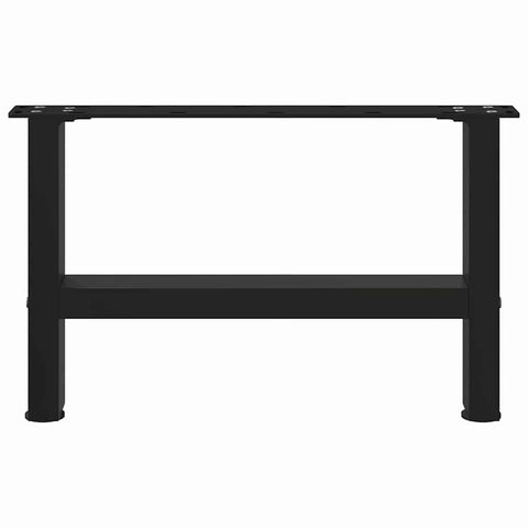 vidaXL Coffee Table Legs Black 2 pcs 50x(30-31) cm Steel