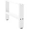 vidaXL Coffee Table Legs White 2 pcs 50x(30-31) cm Steel