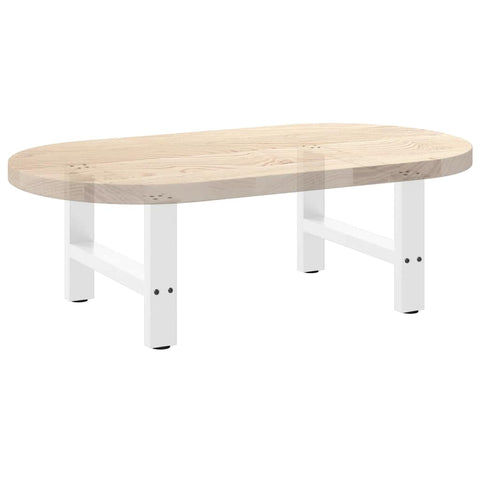 vidaXL Coffee Table Legs White 2 pcs 50x(30-31) cm Steel