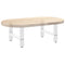 vidaXL Coffee Table Legs White 2 pcs 50x(30-31) cm Steel
