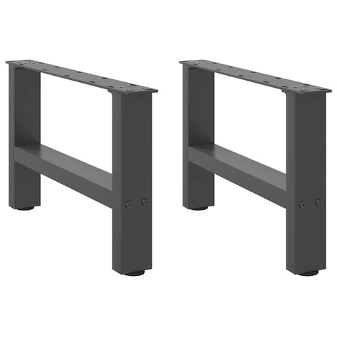 vidaXL Coffee Table Legs Anthracite 2 pcs 50x(30-31) cm Steel