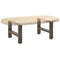 vidaXL Coffee Table Legs Natural Steel 2 pcs 50x(30-31) cm Steel