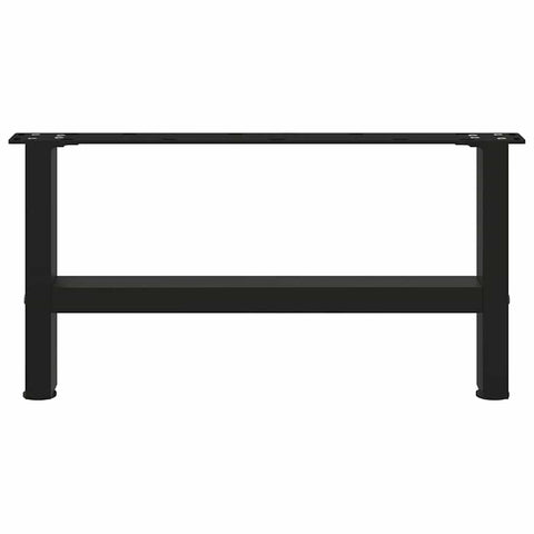 vidaXL Coffee Table Legs Black 2 pcs 60x(30-31) cm Steel