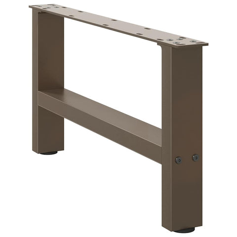 vidaXL Coffee Table Legs Natural Steel 2 pcs 60x(30-31) cm Steel