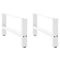 vidaXL Coffee Table Legs White 2 pcs 70x(30-31) cm Steel