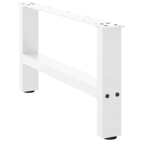 vidaXL Coffee Table Legs White 2 pcs 70x(30-31) cm Steel