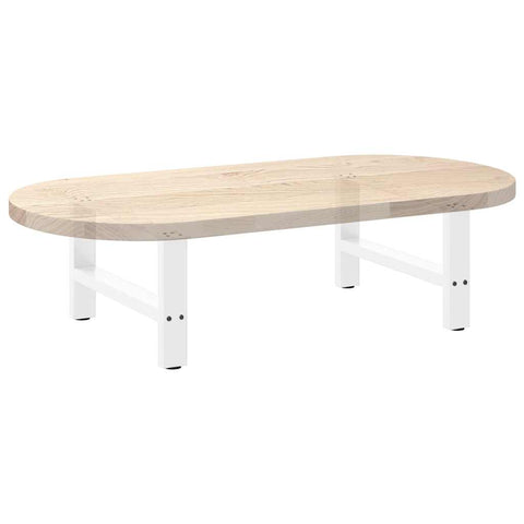 vidaXL Coffee Table Legs White 2 pcs 70x(30-31) cm Steel