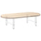 vidaXL Coffee Table Legs White 2 pcs 70x(30-31) cm Steel