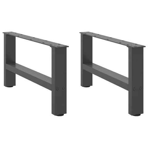 vidaXL Coffee Table Legs Anthracite 2 pcs 70x(30-31) cm Steel