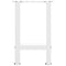 vidaXL Coffee Table Legs White 2 pcs 28x(42-43) cm Steel