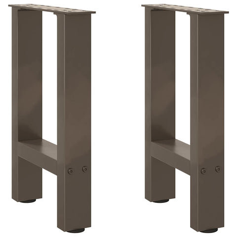 vidaXL Coffee Table Legs Natural Steel 2 pcs 28x(42-43) cm Steel